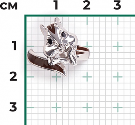 Кольцо с эмалью из серебра (арт. 2446220)