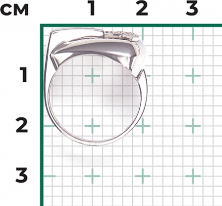 Кольцо с фианитами из серебра (арт. 2446291)