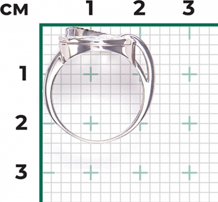 Кольцо с фианитами из серебра (арт. 2446301)