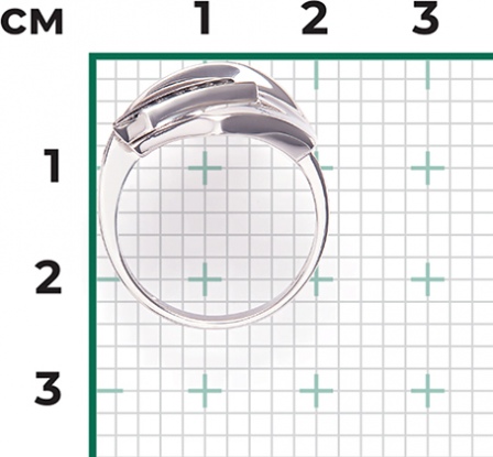 Кольцо с фианитами из серебра (арт. 2446337)