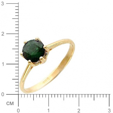 Кольцо с 1 изумрудом из красного золота  (арт. 300071)