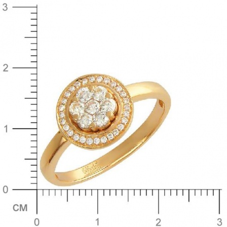 Кольцо с 32 бриллиантами из красного золота  (арт. 300187)