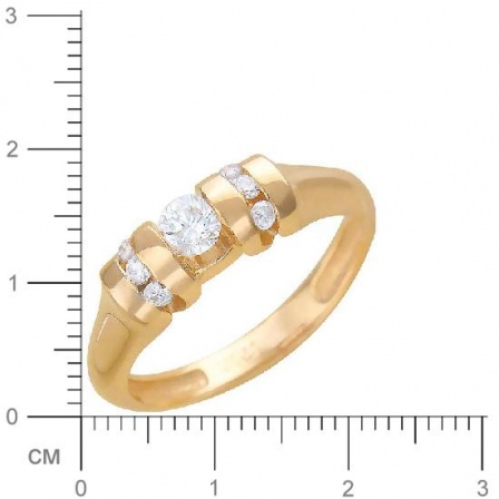 Кольцо с 7 бриллиантами из красного золота  (арт. 300268)