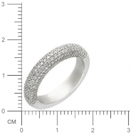 Кольцо с 191 бриллиантами из белого золота  (арт. 300322)