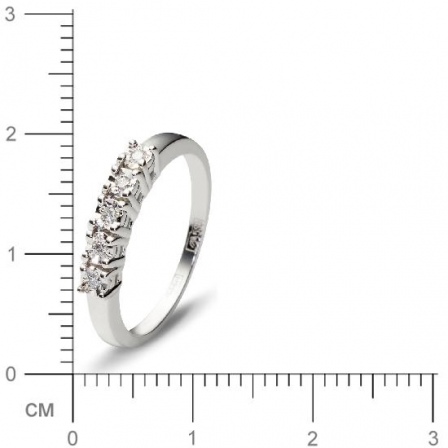 Кольцо с 5 бриллиантами из белого золота (арт. 300341)