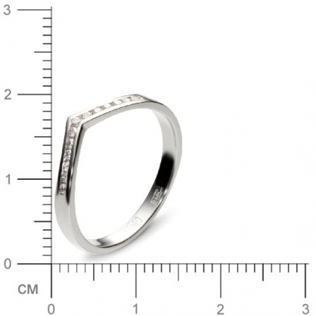 Кольцо с 13 бриллиантами из белого золота  (арт. 300366)
