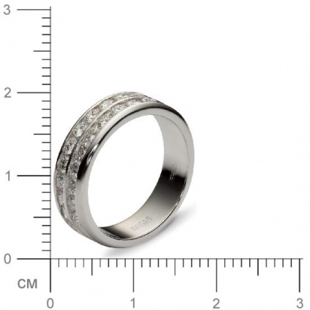 Кольцо с 20 бриллиантами из белого золота  (арт. 300367)