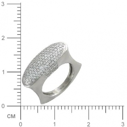 Кольцо с 224 бриллиантами из белого золота 750 пробы (арт. 300739)