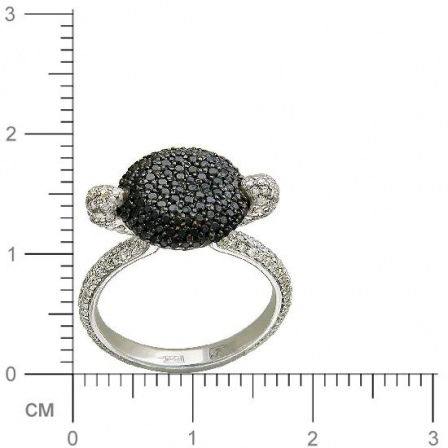 Кольцо с 479 бриллиантами из белого золота 750 пробы (арт. 300827)