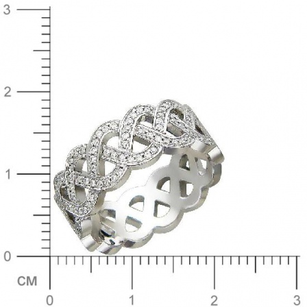 Кольцо с 182 бриллиантами из белого золота 750 пробы (арт. 300876)