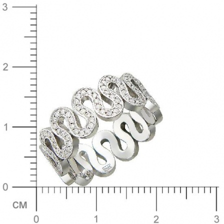 Кольцо с 216 бриллиантами из белого золота 750 пробы (арт. 300877)