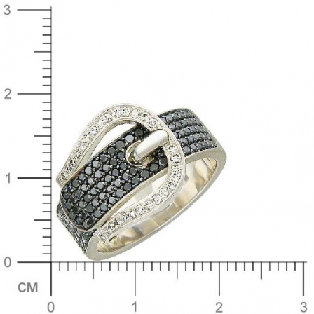 Кольцо Ремешок с 153 бриллиантами из белого золота 750 пробы (арт. 300878)