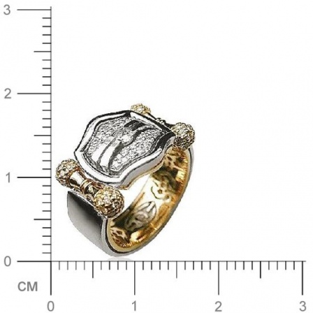 Кольцо с 117 бриллиантами из комбинированного золота 750 пробы (арт. 300916)