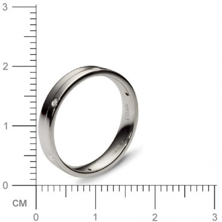 Кольцо с 6 бриллиантами из белого золота  (арт. 301113)