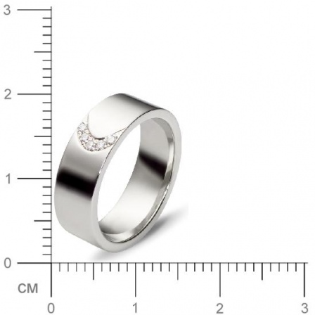 Кольцо с 5 бриллиантами из белого золота  (арт. 301116)