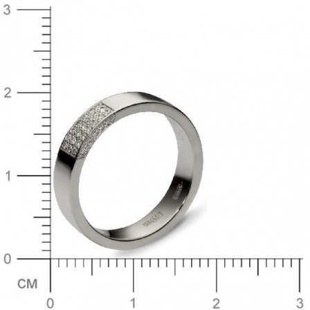 Кольцо с 35 бриллиантами из белого золота  (арт. 301118)