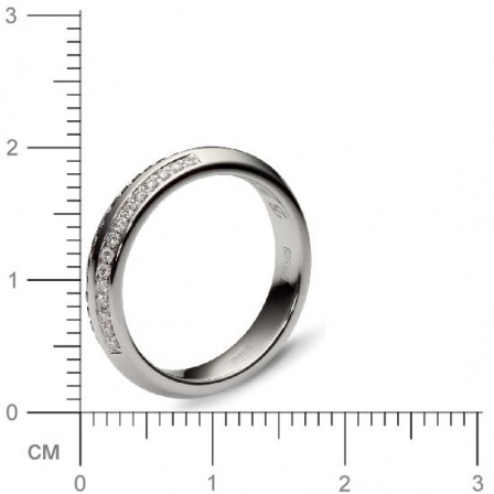 Кольцо с 30 бриллиантами из белого золота  (арт. 301125)