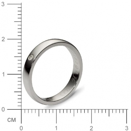 Кольцо с 1 бриллиантом из белого золота  (арт. 301147)