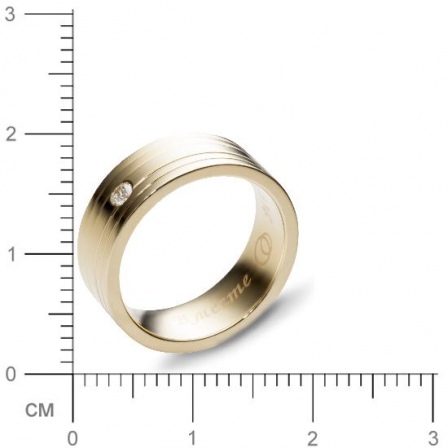Кольцо с 1 бриллиантом из жёлтого золота  (арт. 301151)