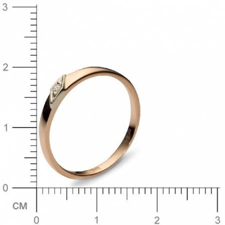 Кольцо с 1 бриллиантом из комбинированного золота  (арт. 301163)