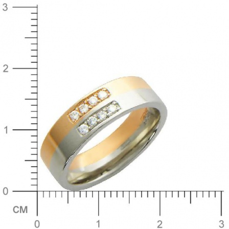 Кольцо с 8 бриллиантами из комбинированного золота  (арт. 301170)