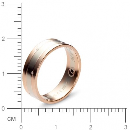 Кольцо с 12 бриллиантами из комбинированного золота (арт. 301172)