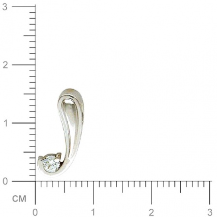 Подвеска с 1 бриллиантом из белого золота  (арт. 301235)