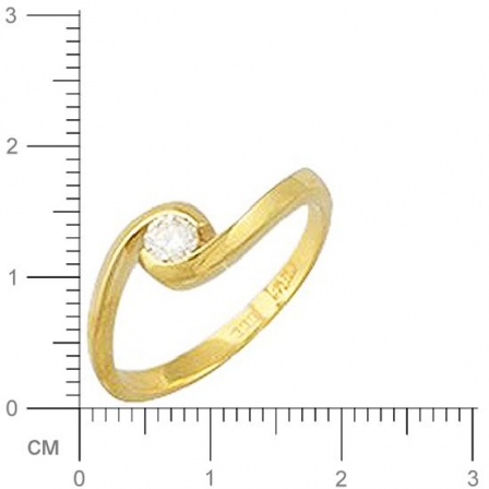 Кольцо с 1 бриллиантом из красного золота  (арт. 302268)