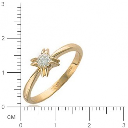 Кольцо с 1 бриллиантом из красного золота  (арт. 302282)