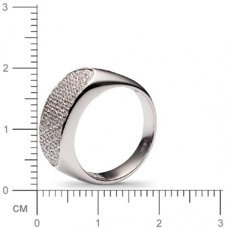 Кольцо с 93 бриллиантами из белого золота  (арт. 302786)