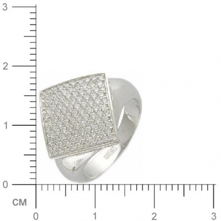 Кольцо с 105 бриллиантами из белого золота  (арт. 302789)
