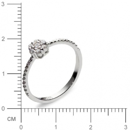 Кольцо с 27 бриллиантами из белого золота  (арт. 302794)