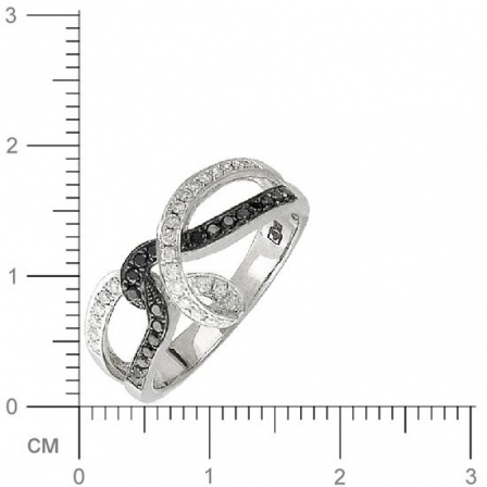 Кольцо с 44 бриллиантами из белого золота  (арт. 303062)