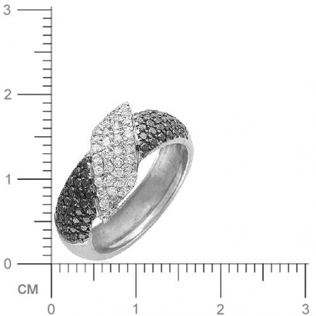 Кольца с 100 бриллиантами из белого золота 750 пробы (арт. 303455)