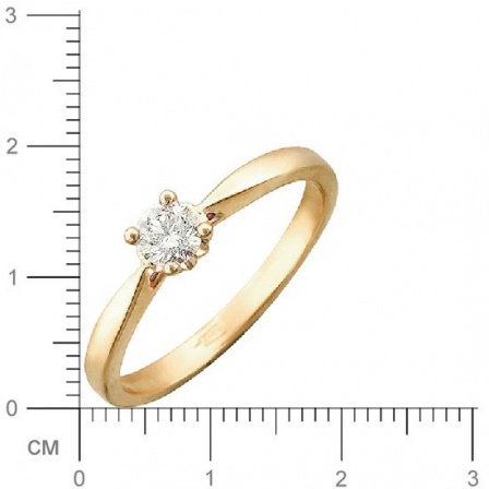 Кольцо с бриллиантом из красного золота (арт. 315023)
