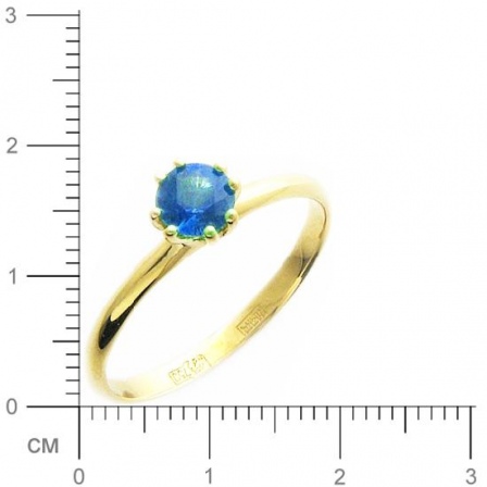 Кольцо с сапфиром из желтого золота 750 пробы (арт. 316348)