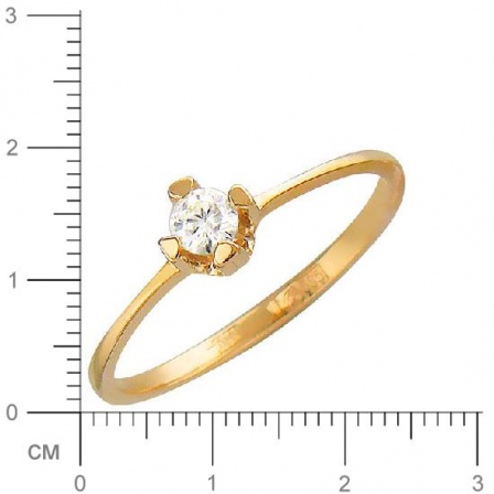 Кольцо с бриллиантом из красного золота (арт. 316349)