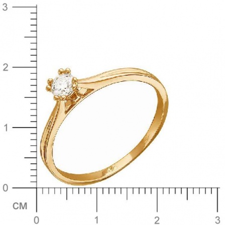 Кольцо с бриллиантом из красного золота (арт. 316460)