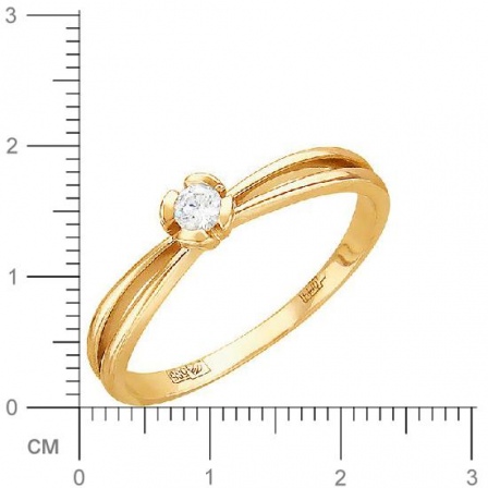 Кольцо с бриллиантом из красного золота (арт. 316464)