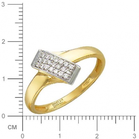 Кольцо с бриллиантами из желтого золота (арт. 316514)