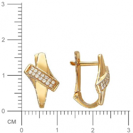 Серьги с бриллиантами из красного золота (арт. 316632)