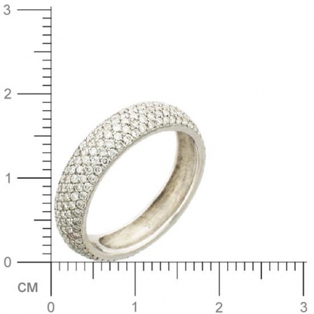 Кольцо с бриллиантами из белого золота 750 пробы (арт. 316708)