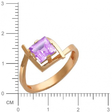 Кольцо с аметистом из красного золота (арт. 316860)