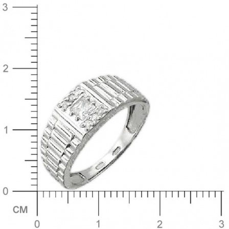 Кольцо с фианитами из серебра (арт. 318074)