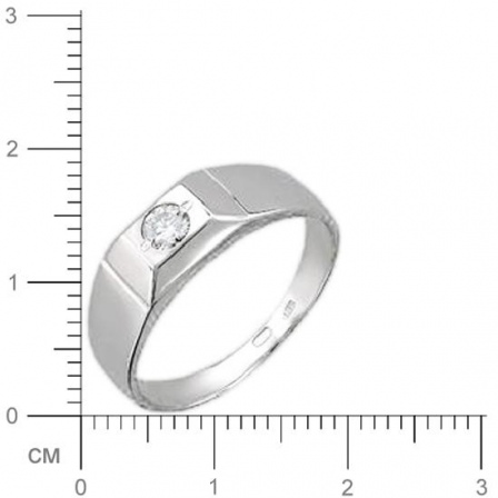 Кольцо с фианитом из серебра (арт. 318076)