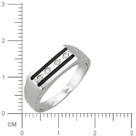 Кольцо с фианитами из серебра (арт. 318078)