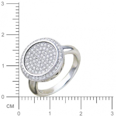 Кольцо с фианитами из серебра (арт. 318200)