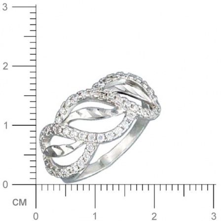 Кольцо с фианитами из серебра (арт. 318726)
