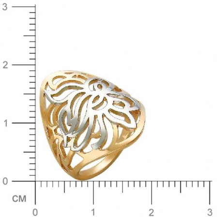 Кольцо с фианитами из красного золота (арт. 320522)
