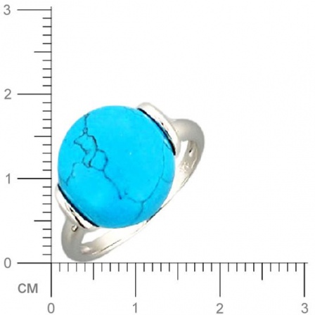 Кольцо с бирюзой из серебра (арт. 320773)